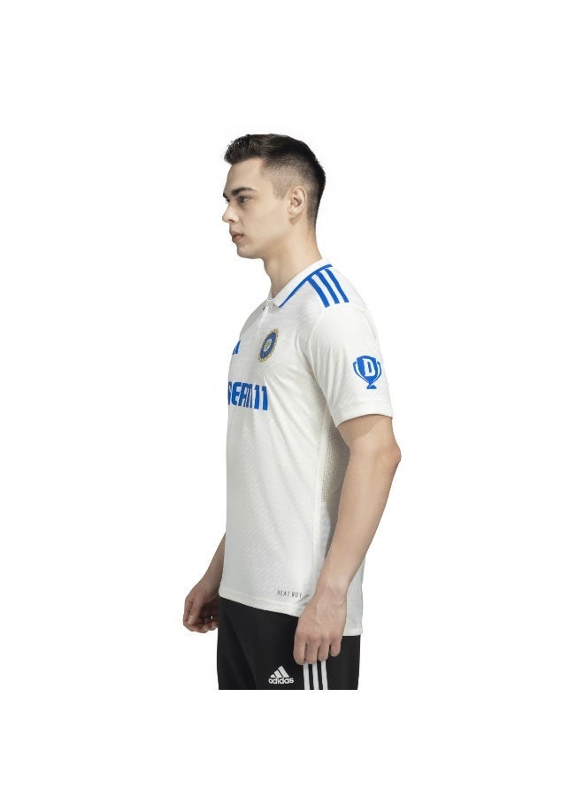 اديداس قمصان كريكيت رجالي بيضاء من إندكري تيستجيسيم مقاس - Image 4